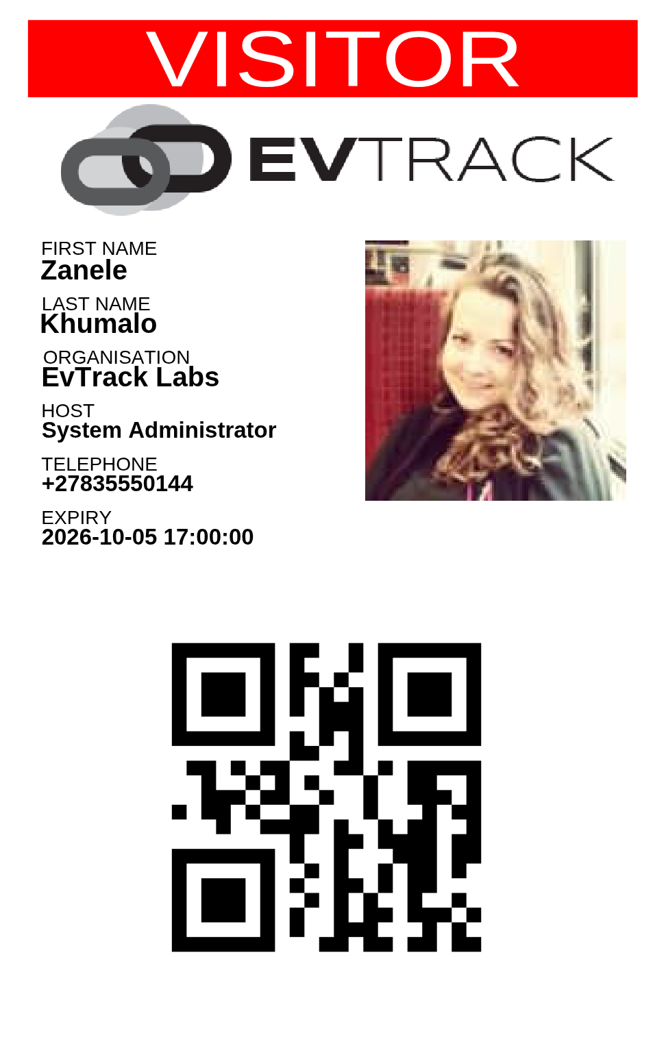 Portrait Banner with QR Code