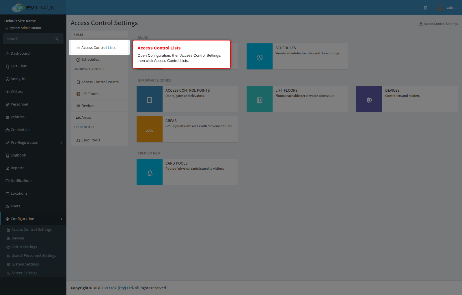 Open Access Control Lists