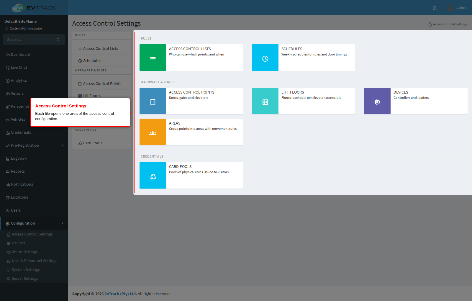 Access Control Settings