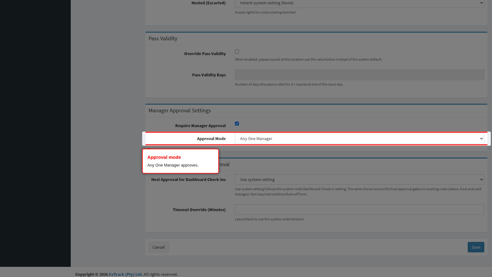Approval Mode, shown