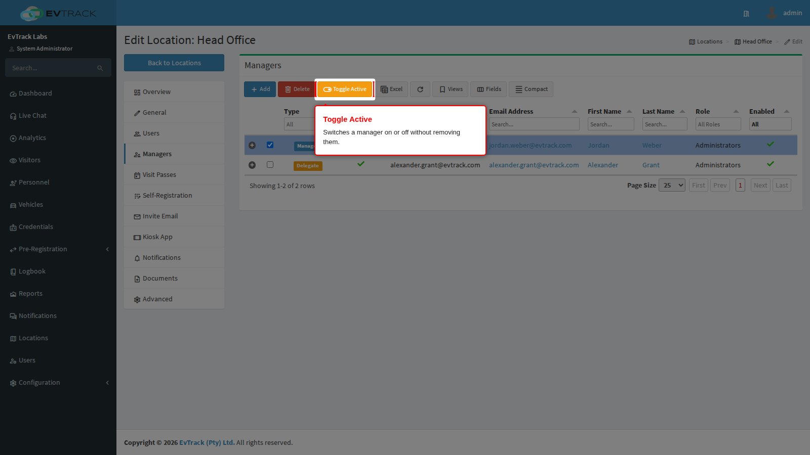 Toggle Active