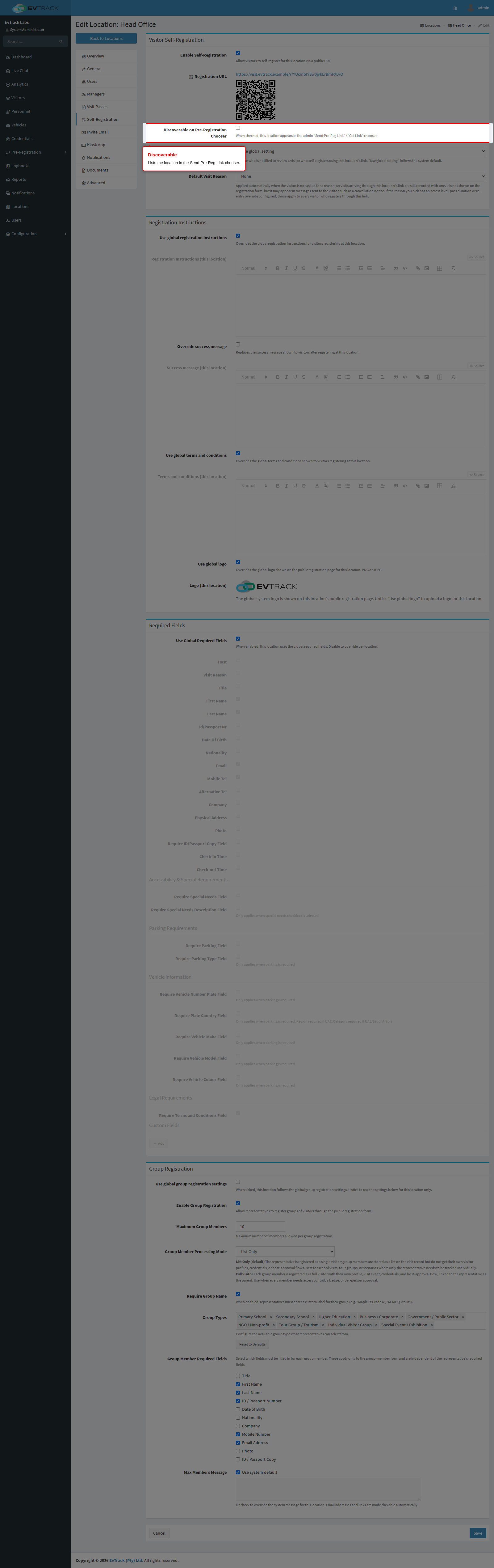 Discoverable on Pre-Registration Chooser