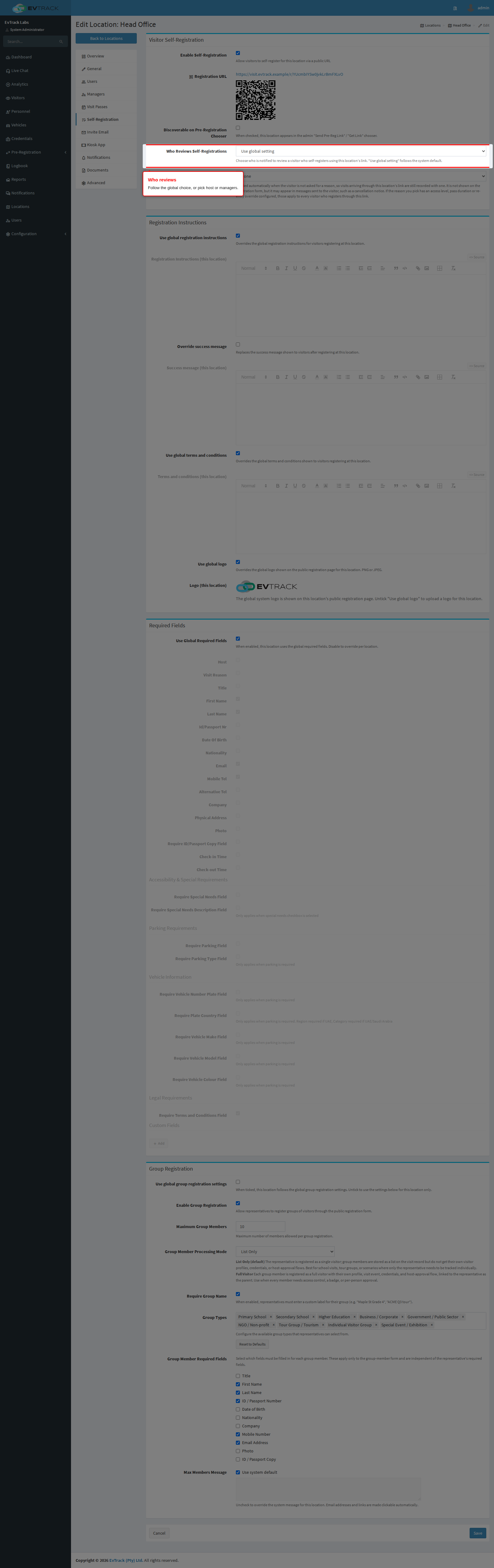 Who Reviews Self-Registrations