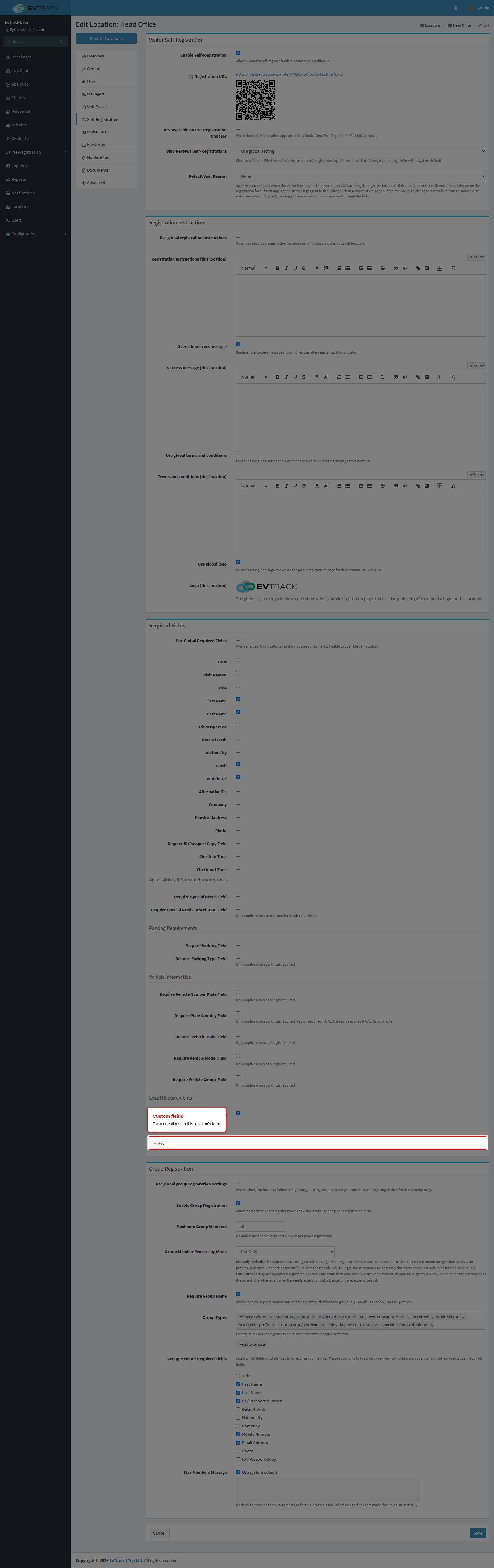 Custom fields