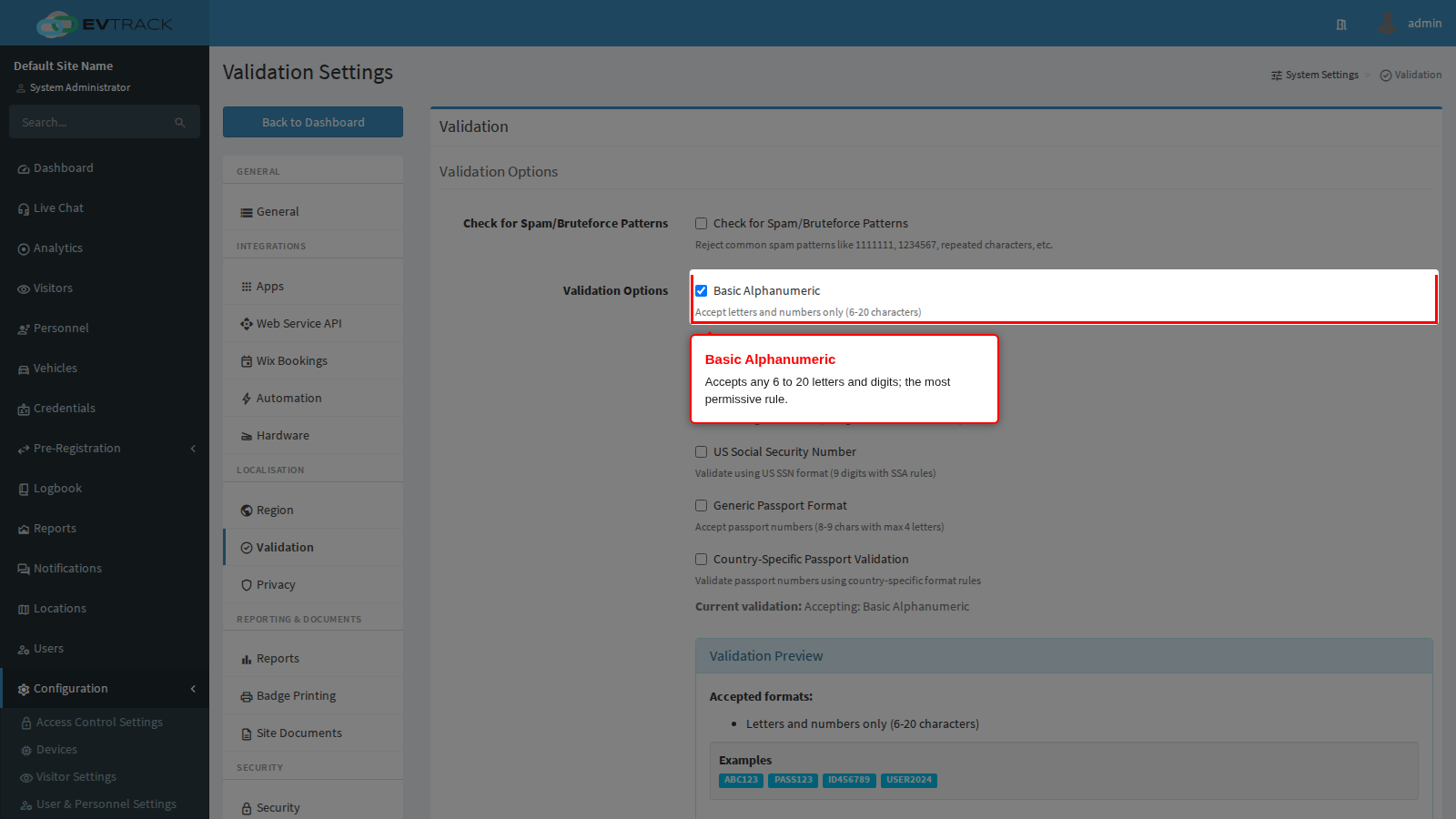 The Basic Alphanumeric option