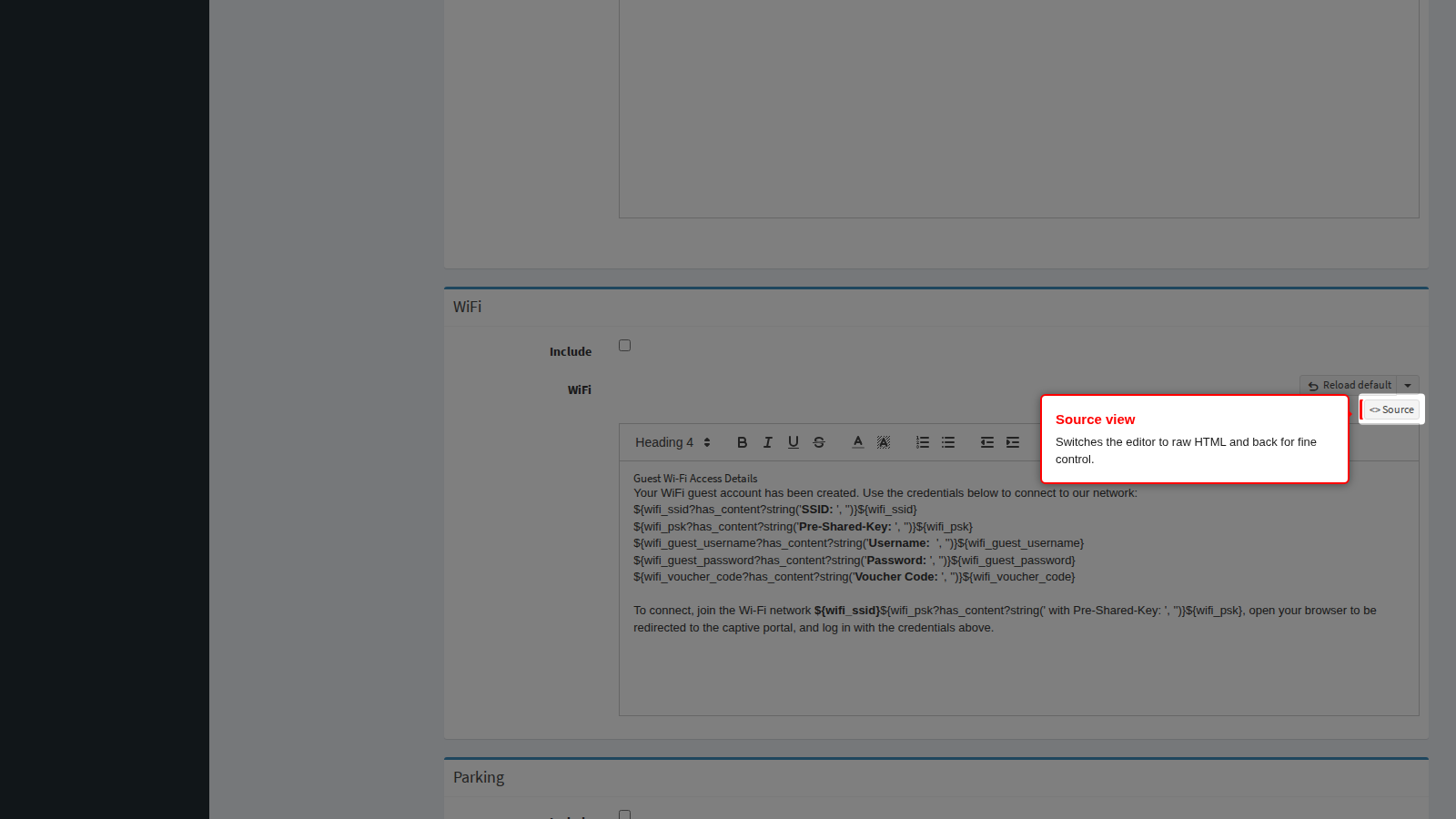 Source view