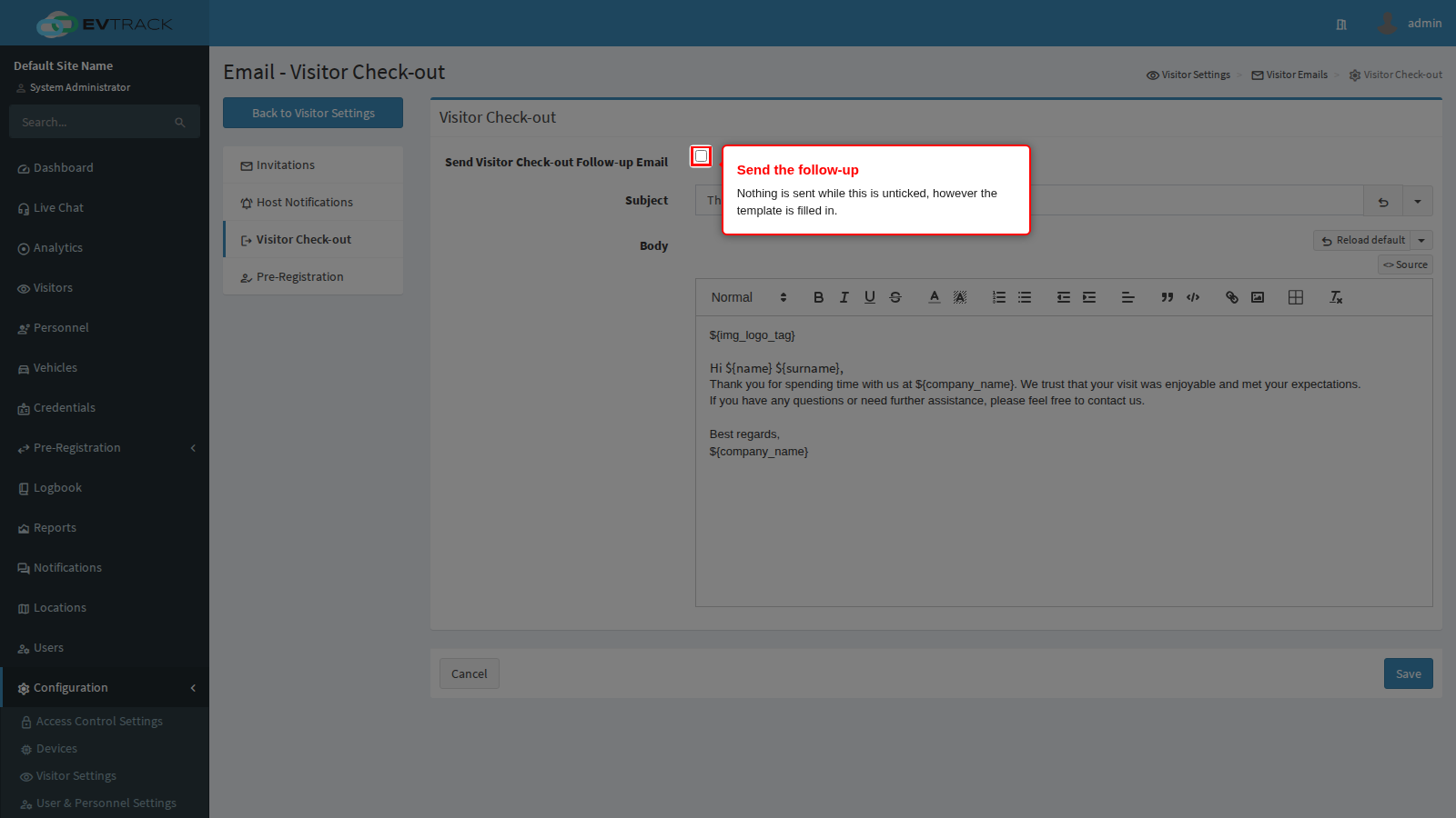 Enable the follow-up