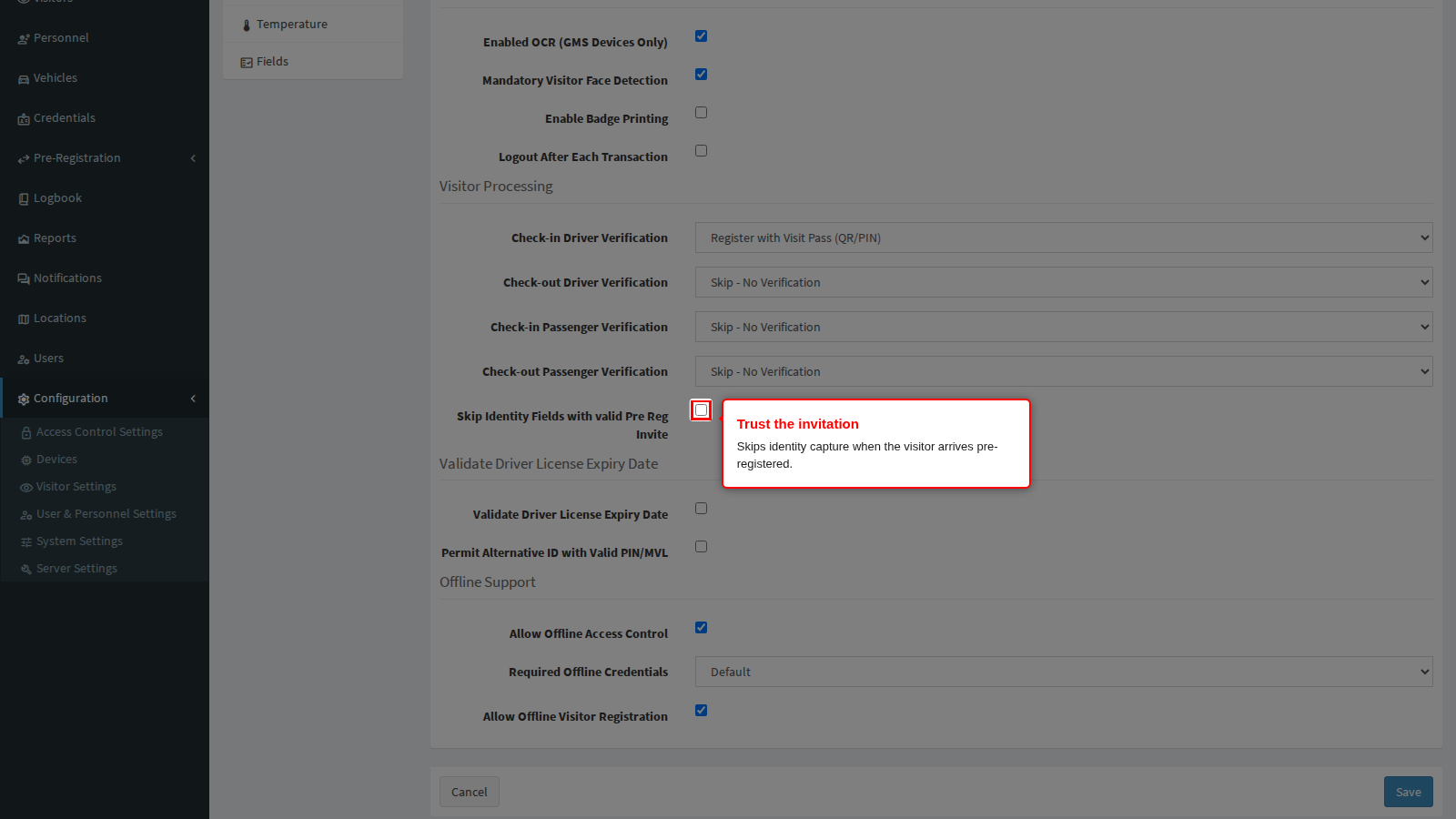 Skip identity capture for pre-registered visitors