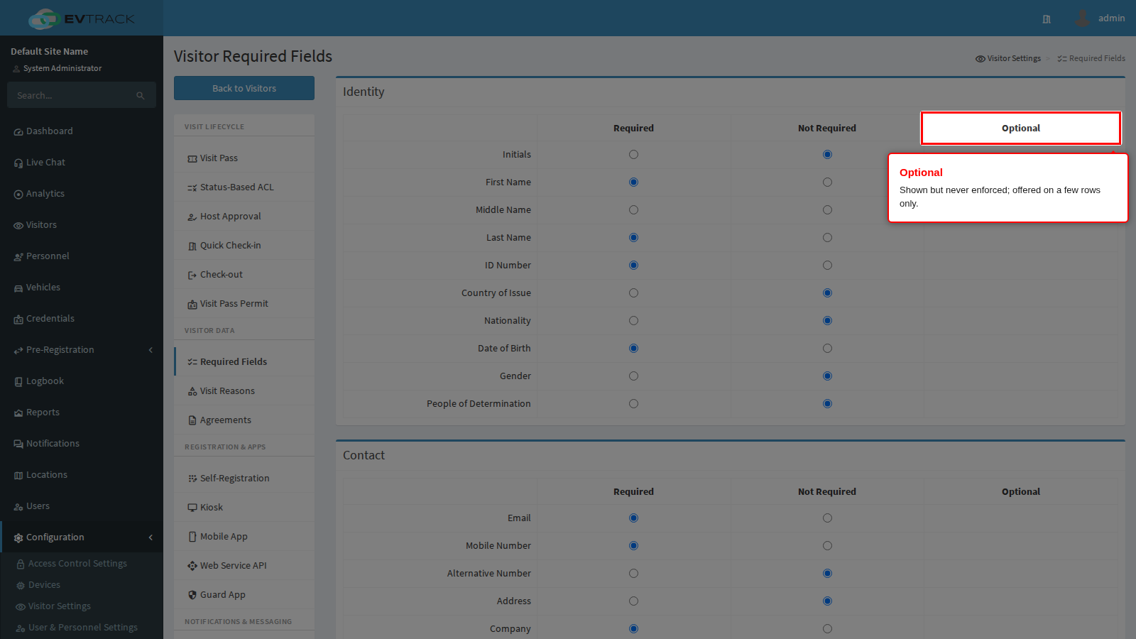The Optional column