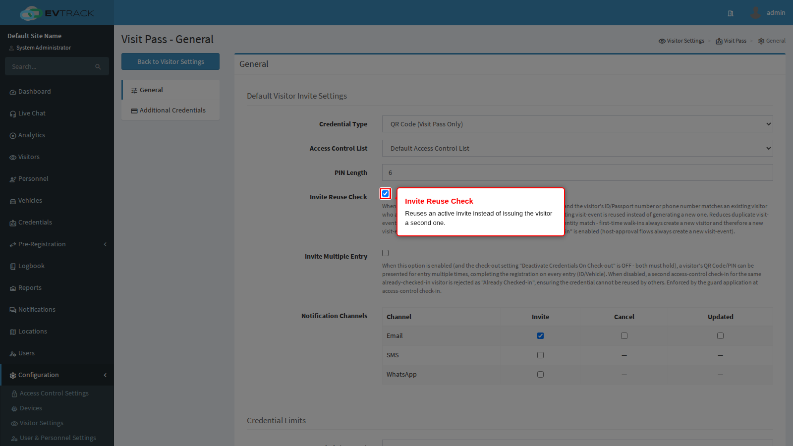 Invite Reuse Check
