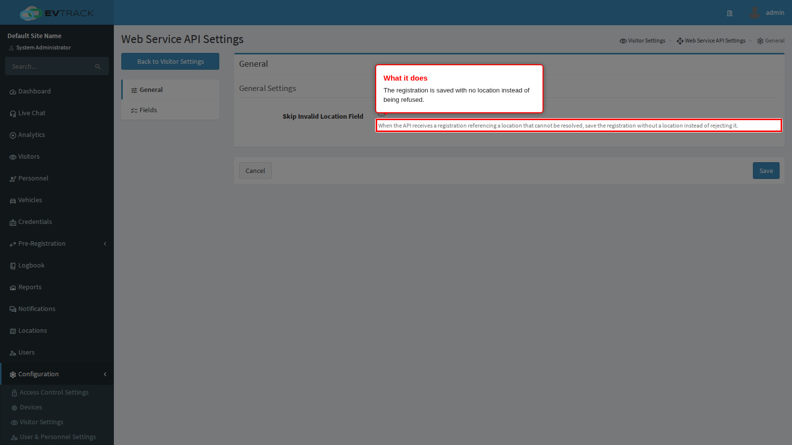 What Skip Invalid Location Field does