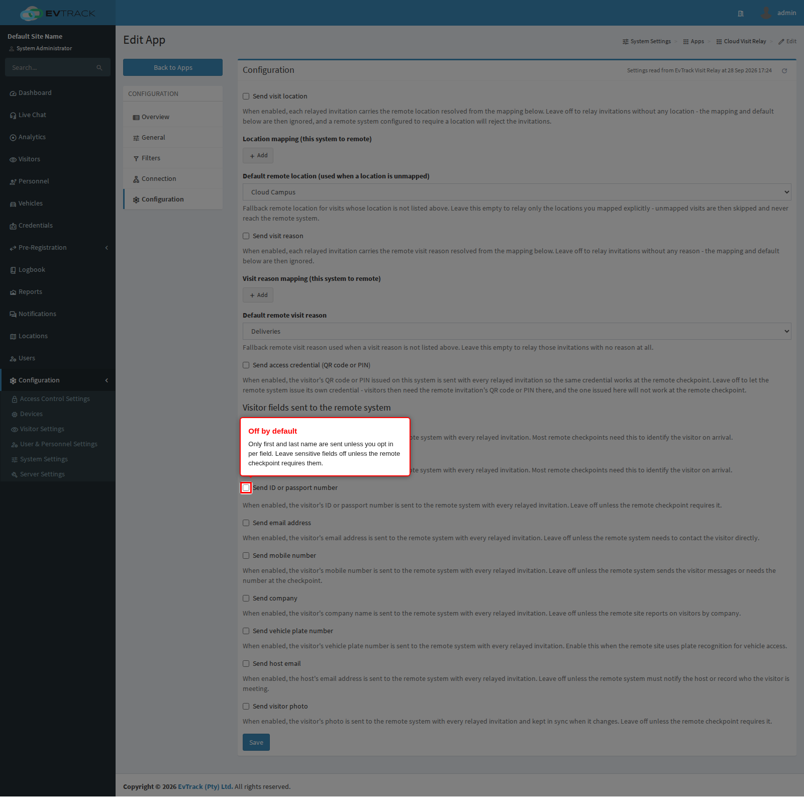 Per-field opt-in