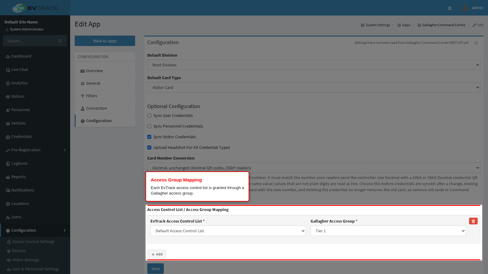 Access control list to access group mapping