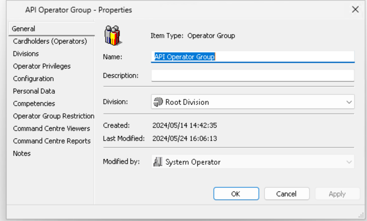 Create the API Operator Group