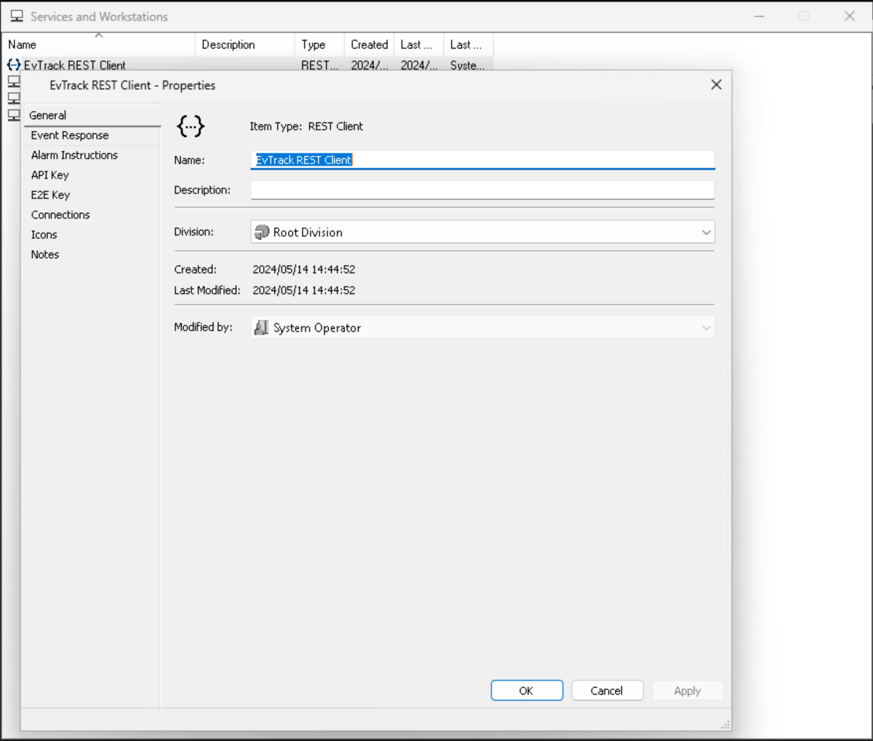 Create the EvTrack REST Client