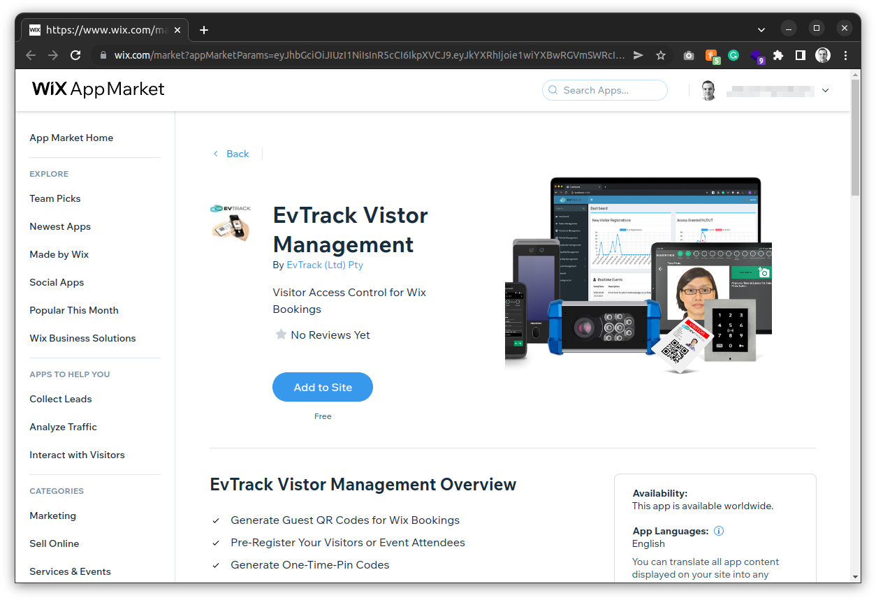 evtrack_wix_integration_01_market_place