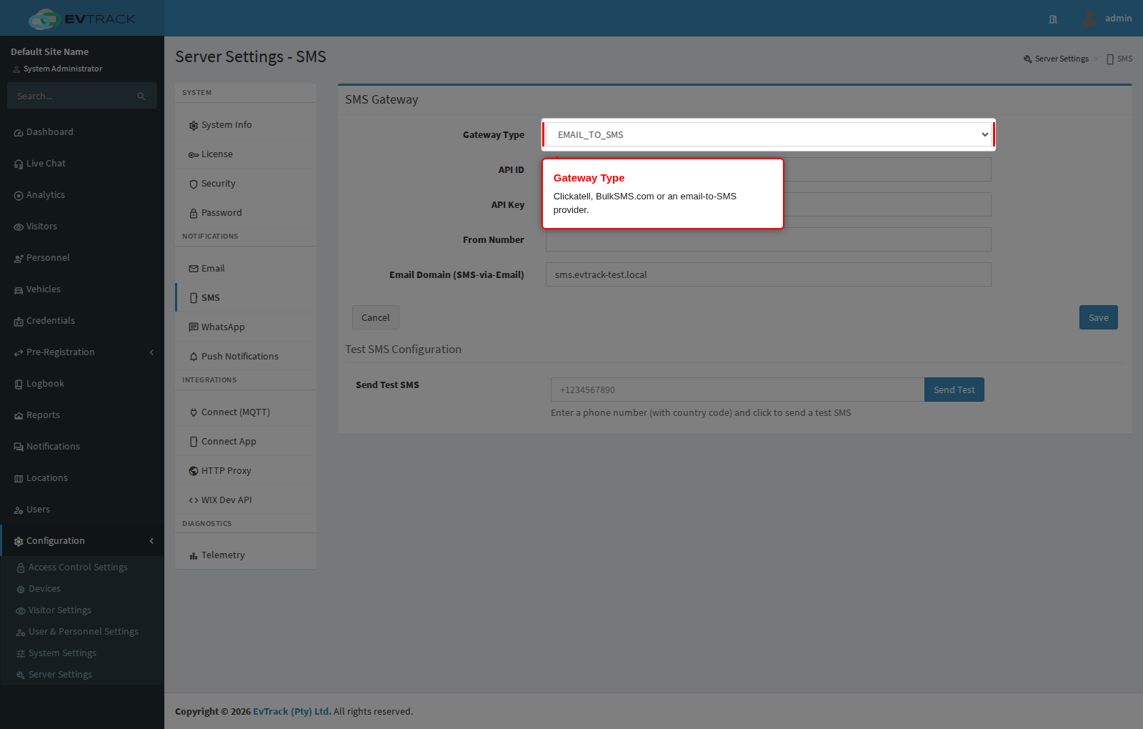 The SMS Gateway Type