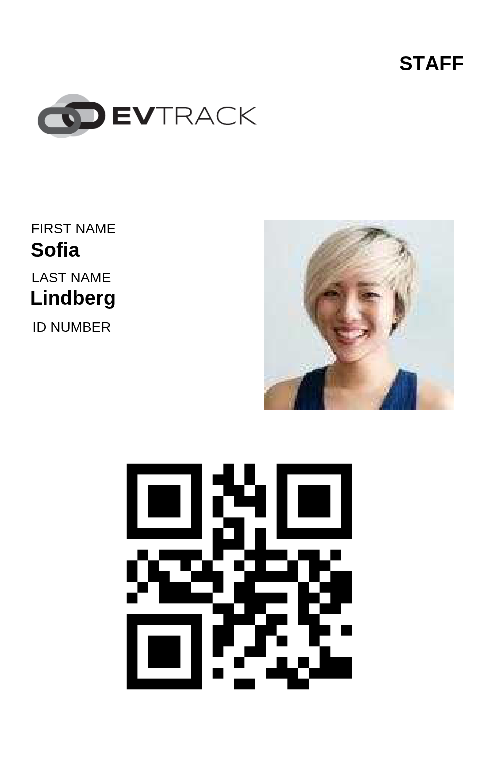 Portrait with QR Code