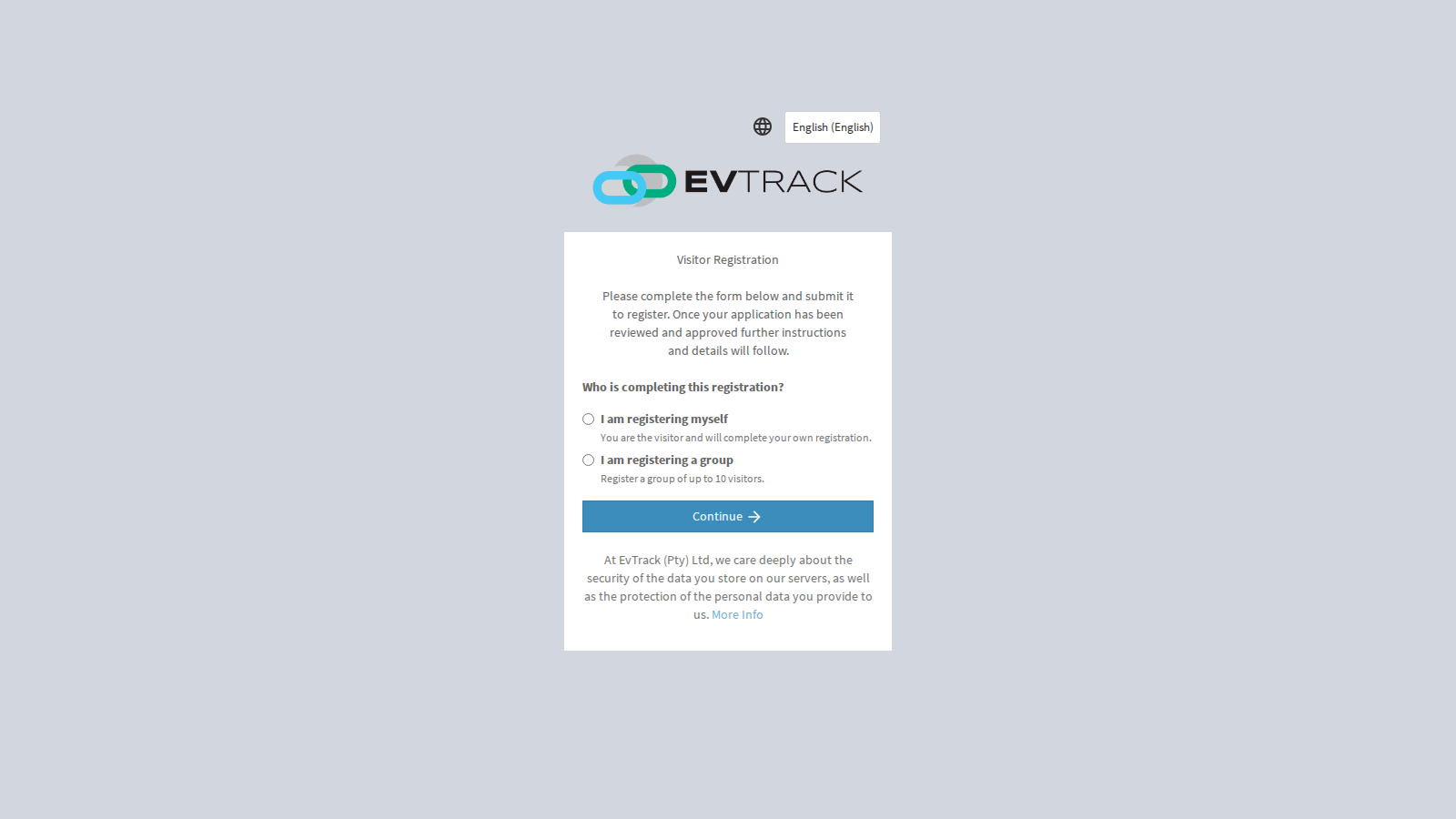 Registration type chooser