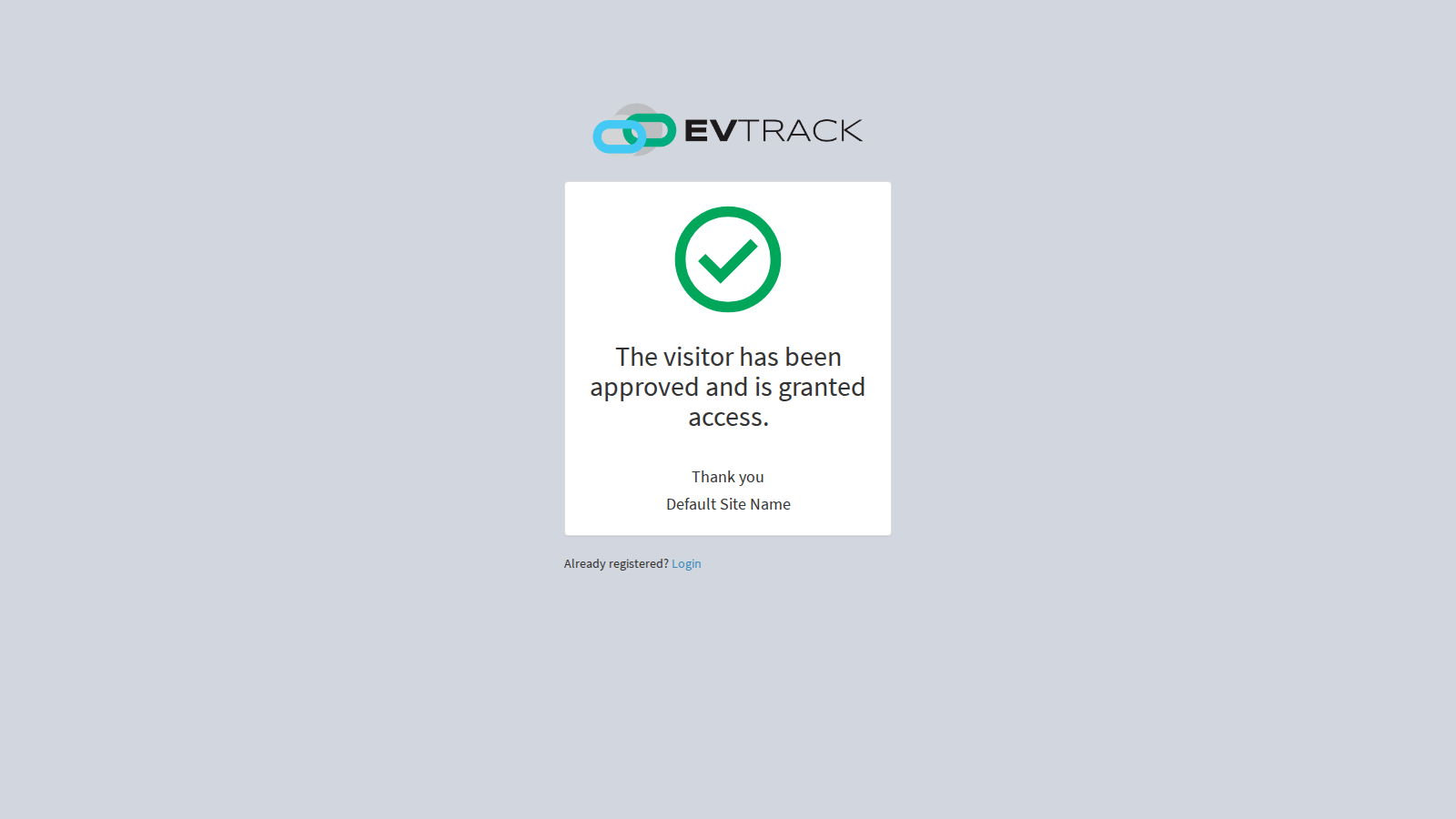 Approval outcome page