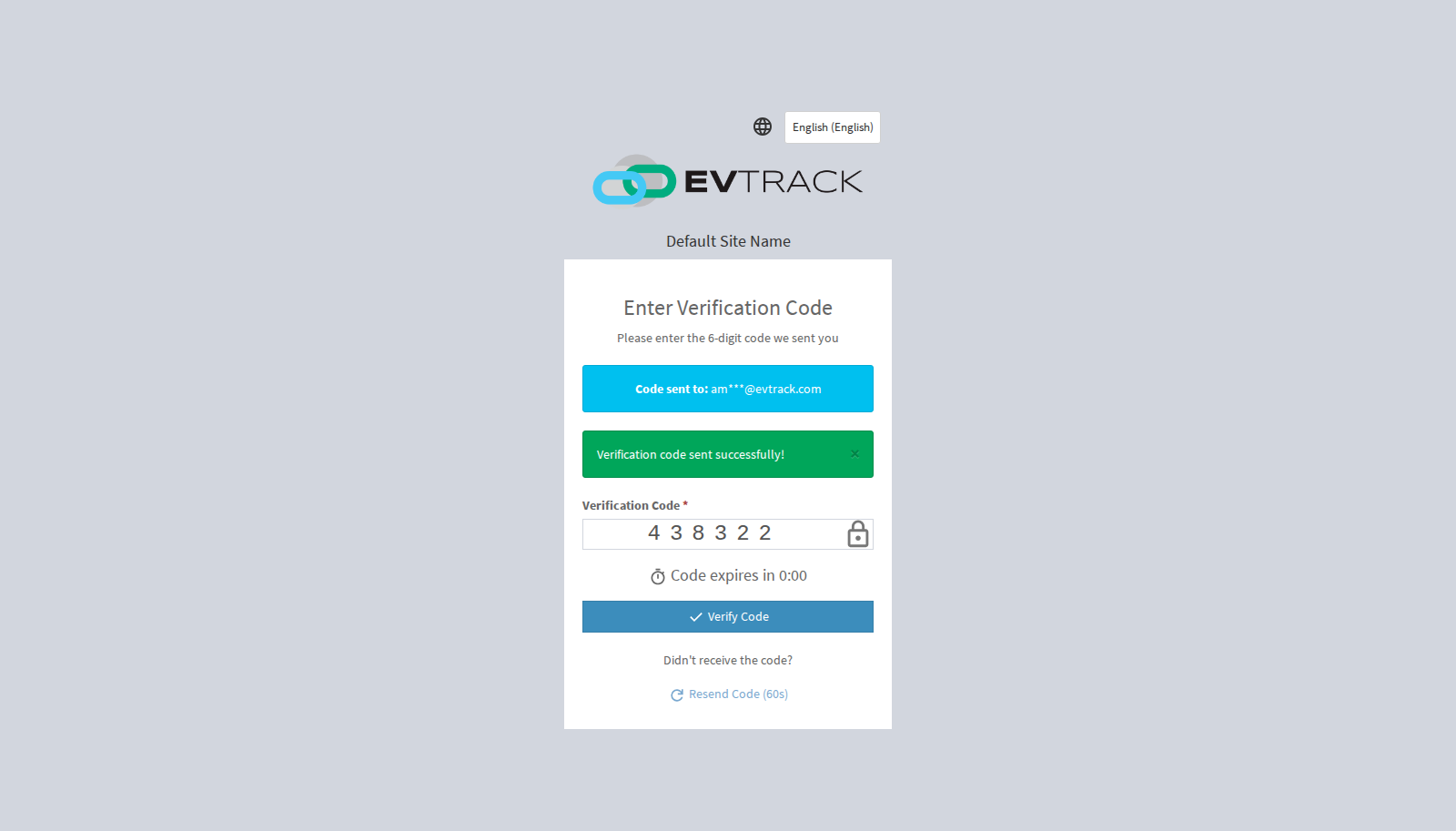Verification code entry